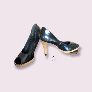 NYC Coture Black Patent Stiletto Shoes Size 8
